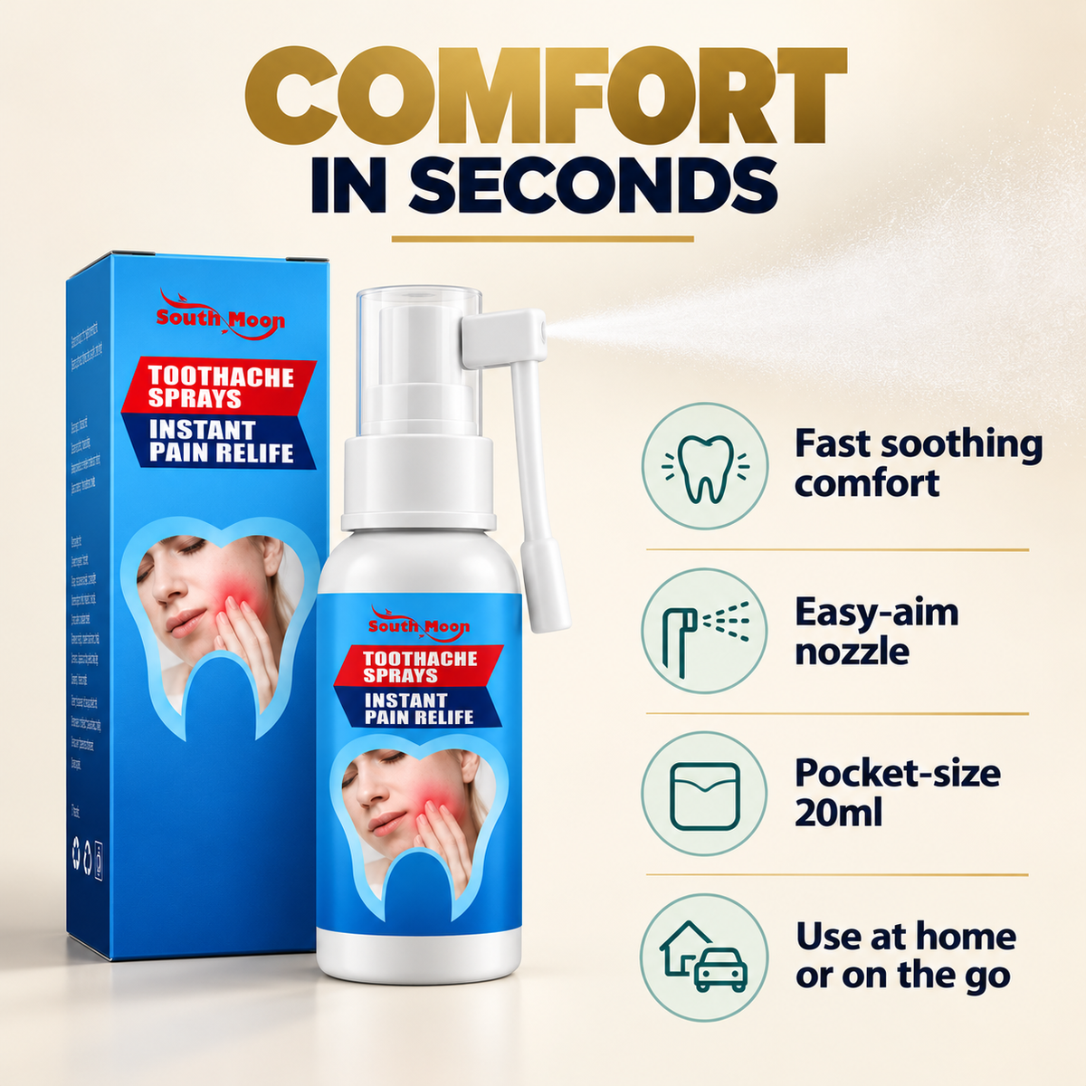 Instant Comfort Toothache Spray | بخاخ الراحة الفورية للأسنان